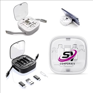Custom 6-In-1 Retractable Charging Cord Organizer